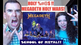 RAP TEEN & METAL DAD's REACTION to MEGADETH - HOLY WARS! (SCHOOL OF METAL!!!)