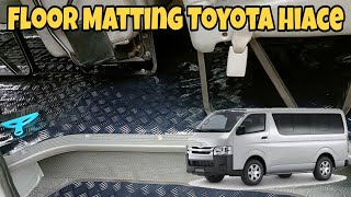 Toyota hiace commuter Floor Matting installation | full set