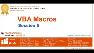 VBA Macros (Weekday Morning Batch Apr2020 9AM-10AM) - Class 5