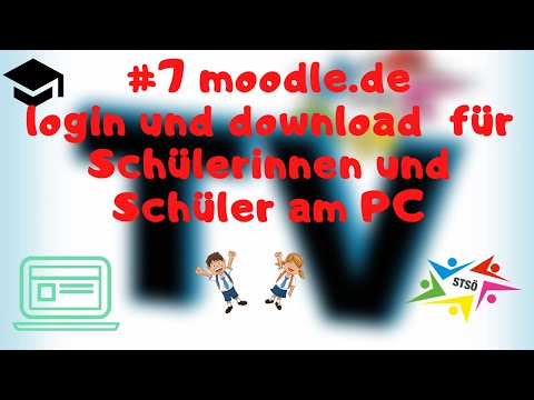 #7 moodle.de login und download für Schülerinnen und Schüler am Pc