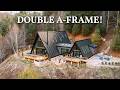Inside this double aframe mountain cabin full tour