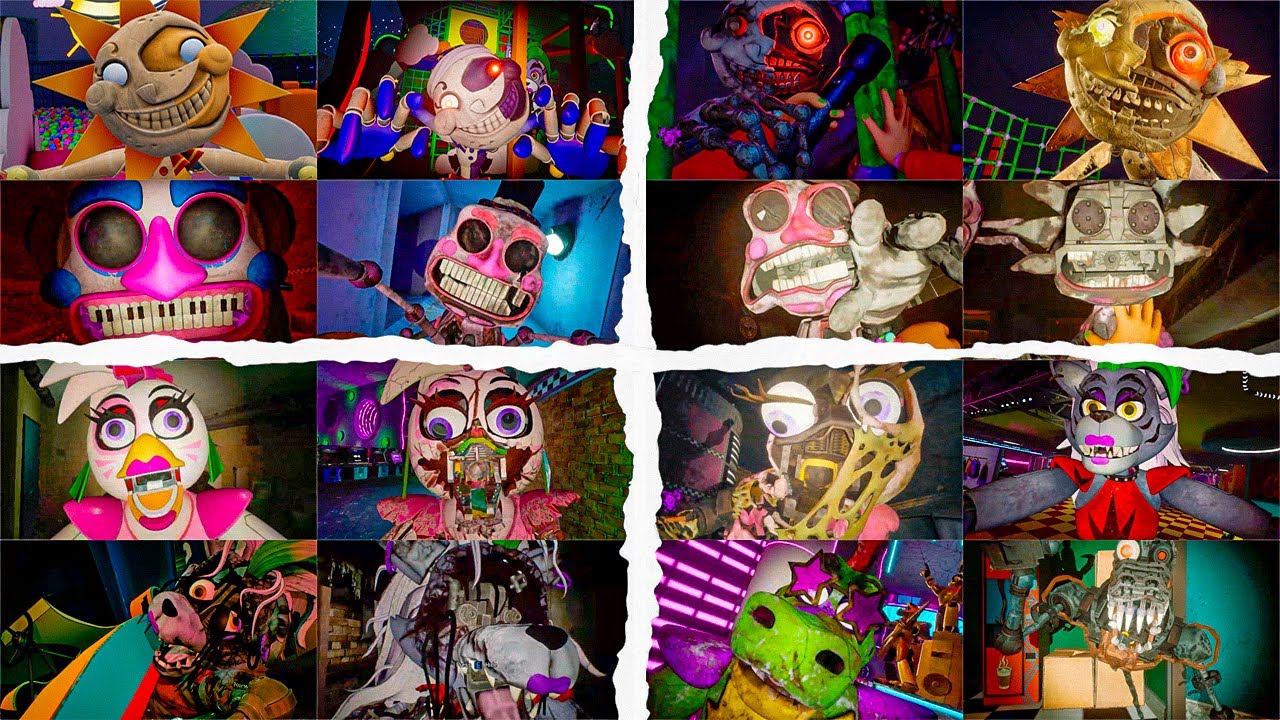 FNAF Security Breach & RUIN - All Jumpscares