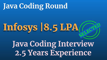 Infosys Java Coding Round