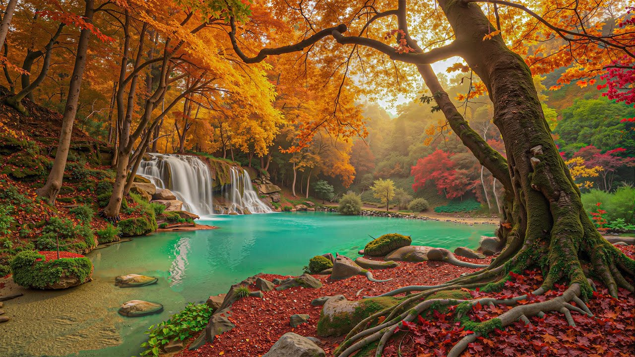 Звуки природы и расслабляющая музыка 🍂 Нежные мелодии фортепиано и прекрасная осень