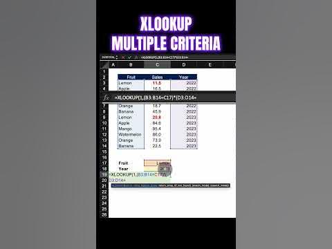 Multiple XLOOKUP Criteria search in Excel 