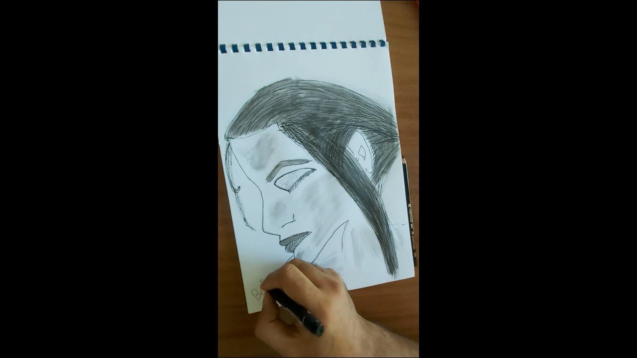  Drawing a girl in pencil identifying and coloring with watercolor 