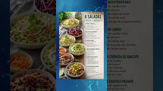 6 SALADAS #alimentacaosaudavel #saude #dieta #bemestar #emagrecimento #verduras