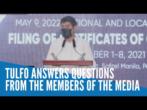 Raffy Tulfo answers questions from the members of the media