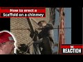 American Reacts to Fred Dibnah How to erect a chimney scaffold | Culture Reaction | Fred Dibnah