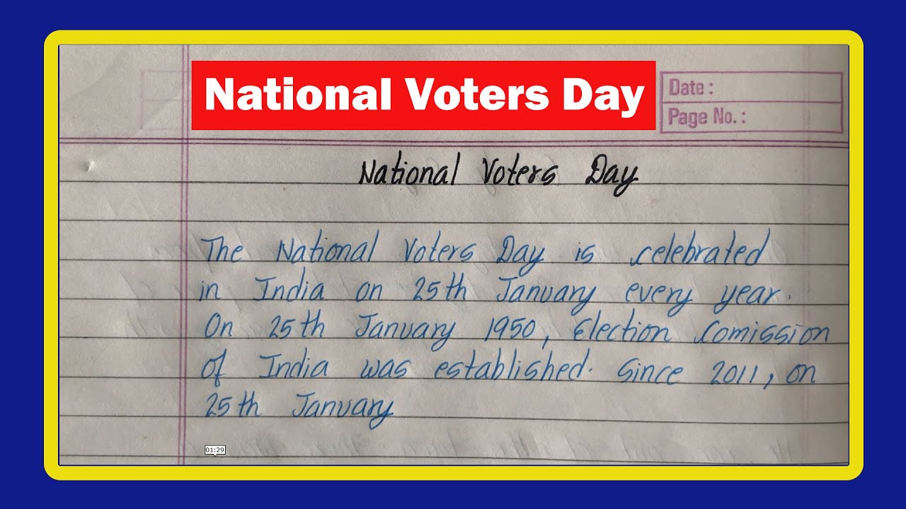 essay on national voters day