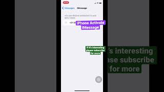 iMessage Activation in the IPhone screenshot 2