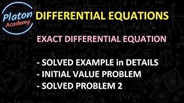 01.03 Exact Differential Equation - Initial Value Problem Solution - Solved Example -  Exercise