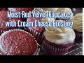 Moist Red Velvet Cupcakes with Cream Cheese Frosting/How to make moist Red Velvet Cupcakes