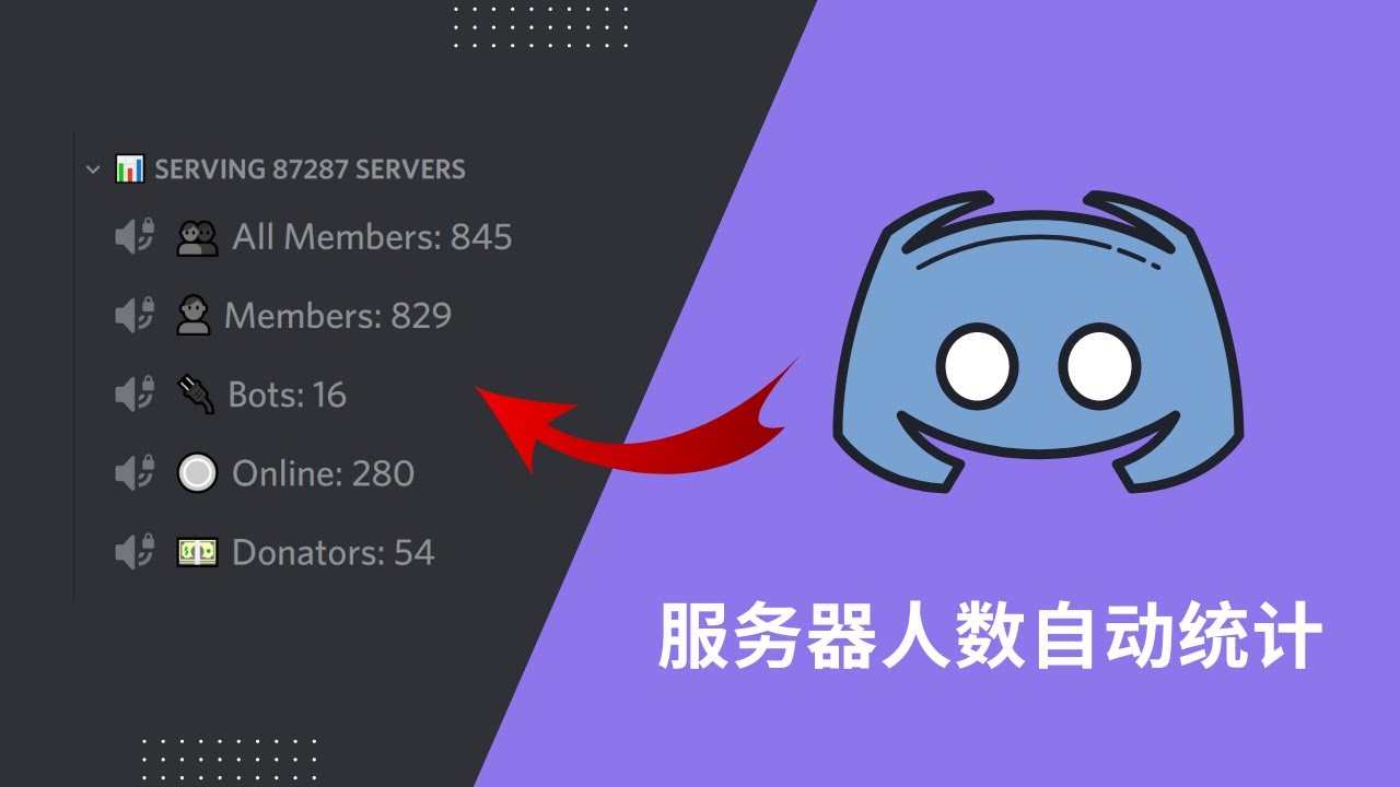 【Discord Bot系列】之ServerStats Bot：如何自动统计服务器人数？ - YouTube