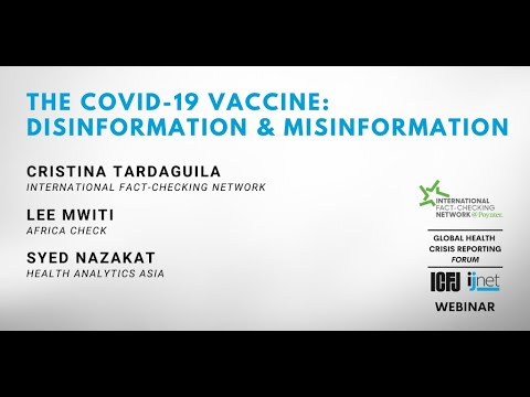 Webinar 50: The COVID-19 Vaccine: Disinformation & MIsinformation