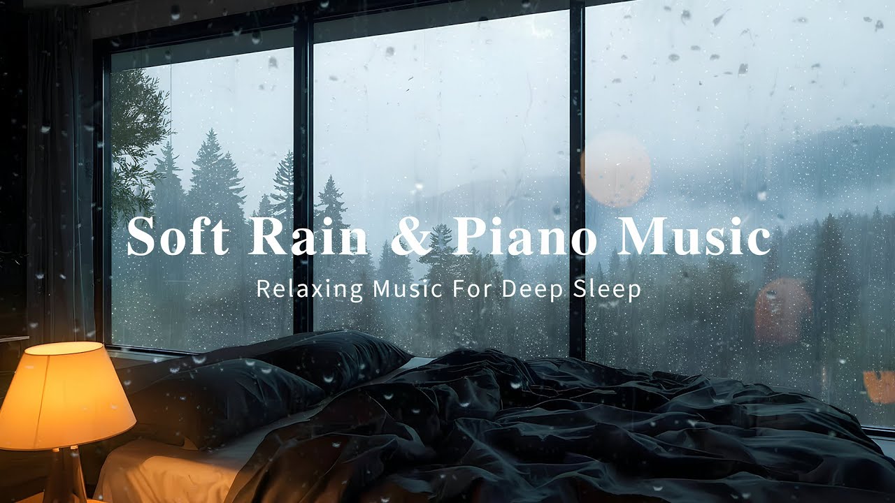 Relaxing Sleep Music & Insomnia | Rain Sounds in Warm Bedroom for Deep Calm, Meditation