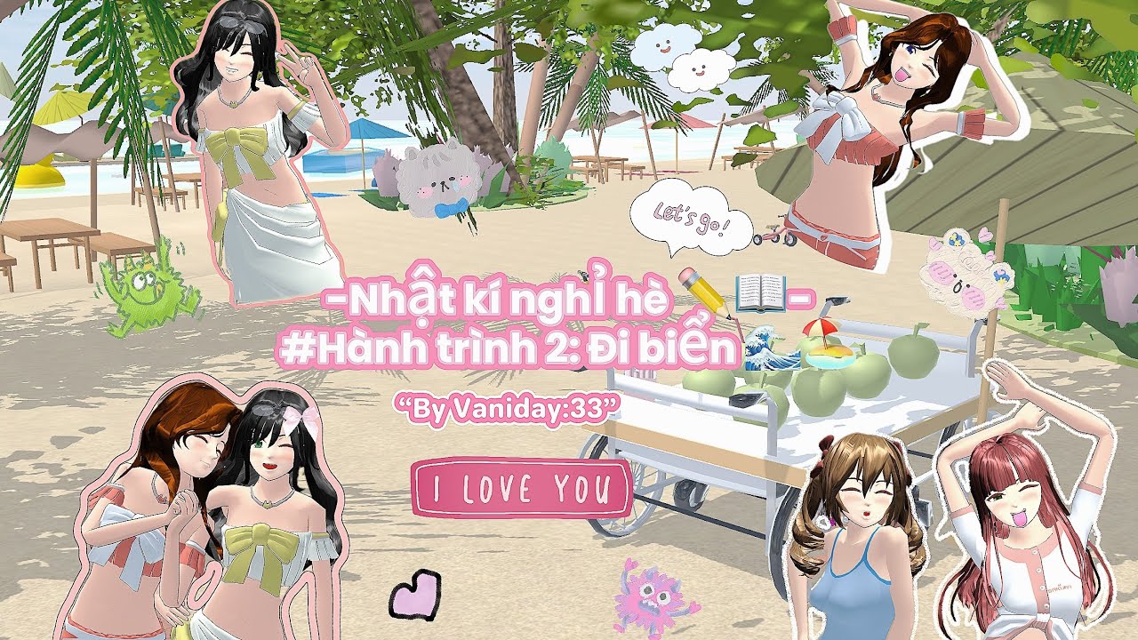 Nhật kí nghỉ hè✏️📖#Hành trình 2: Đi biển🌊🏖️ #foryou #sakuraschoolsimulator @Vaninesakura