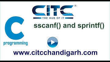 Tutorial video on Sscanf() and Sprintf() in C language