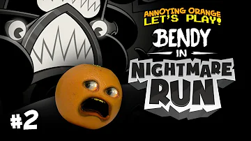 Bendy in NIGHTMARE RUN #2 [Annoying Orange Plays]