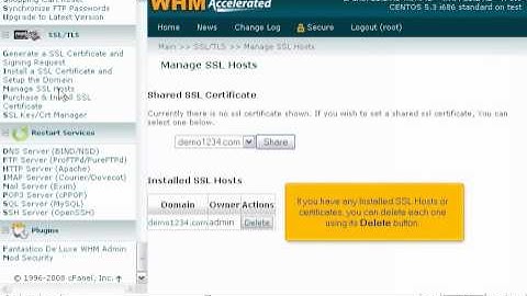How to manage SSl hosts and the shared certificate in WHM - Canadian Web Hosting