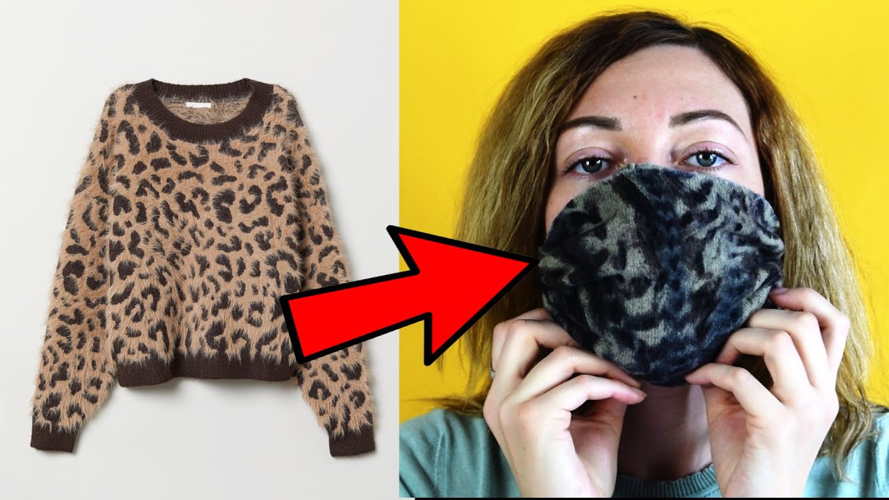DIY The Easiest Face Mask From Shirt 👕 NO Sewing Machine 👍 YouTube