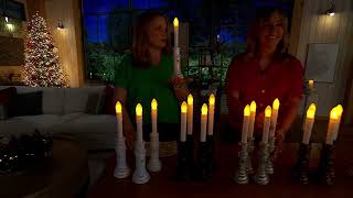 Bethlehem Lights (4) Pure Glow Premium Stacked Window Candles on QVC