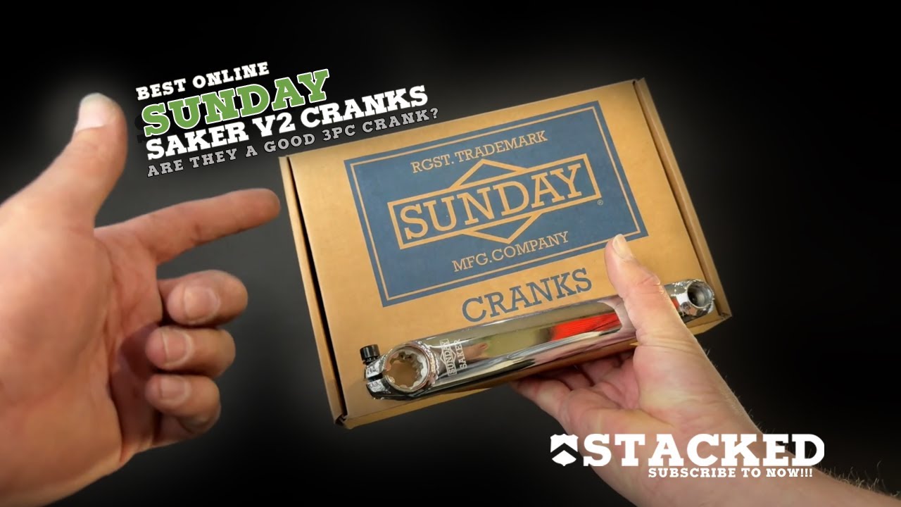 Sunday Saker V2 cranks | Stacked BMX Shop
