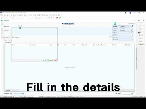 SQL Tutorial 17 - Credit Note