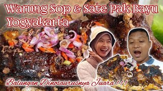 Warung Sop dan Sate Sapi Pak Bayu Yogyakarta || Nyobain Balungan Dinosaurus yang Enak dan Viral