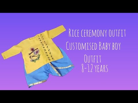 Red Rice Feeding (Pasni) Dress,0-6 Months