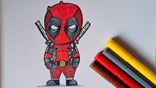 How to draw Deadpool !!! #deadpool