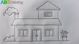 Beautiful House Drawing 🏡🏡 | Drawing With Only Pencil | art tutorial