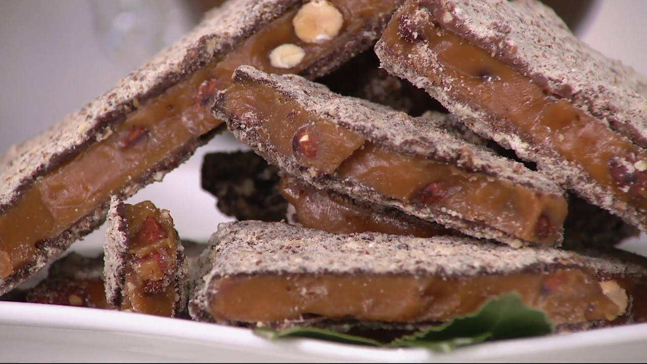 Enstrom's 2 lb. Milk or Dark Chocolate Almond Toffee in Gift Tin on QVC