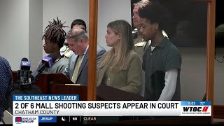 Two of six suspects in Oglethorpe Mall shooting appear in court; Case advances to Superior Court