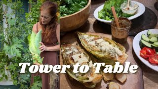 Hydroponic Garden Tower to Table Vlog. Tower Garden.