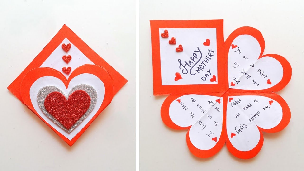 DIY Easy Handmade mother's day cards • how to make mother's day card ...
