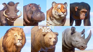 ALL 231 ANIMALS (ORIGINAL AND MODDED) IN PLANET ZOO