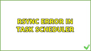 Rsync error in task scheduler