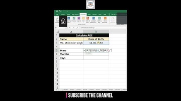 Calculate the AGE using DATEDIF Function in Excel | Softech