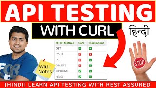 CURL API Testing | Rest Assured  | HTTP Methods with CURL (HINDI)