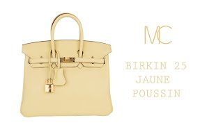 HERMES BIRKIN 25 JAUNE POUSSIN swift leather gold hardware at 1stDibs