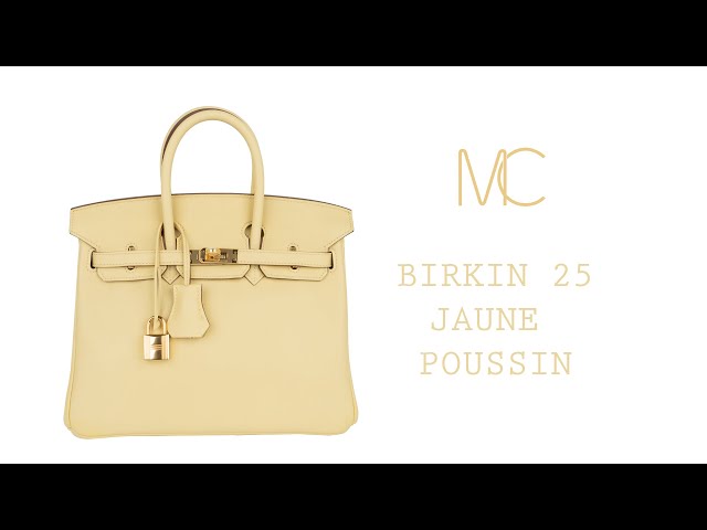 Hermes Birkin 25 Jaune Poussin Pale Yellow Gold Hardware - Chicjoy