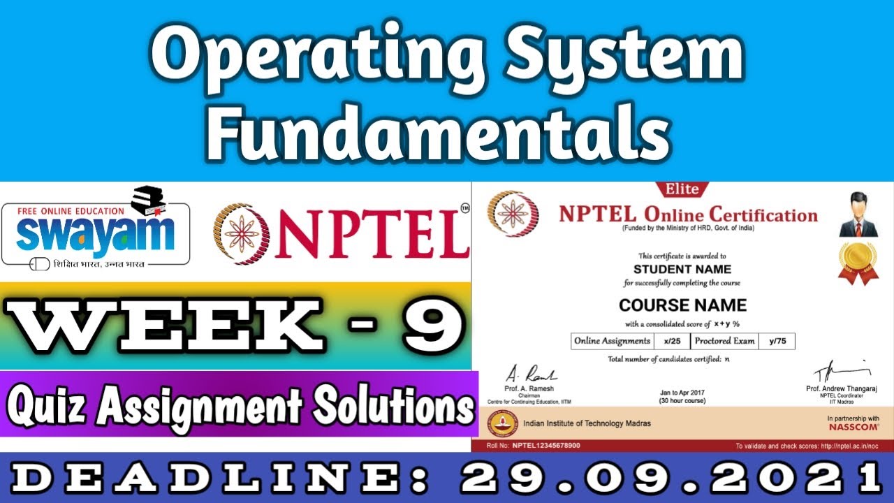 nptel operating system fundamentals assignment answers