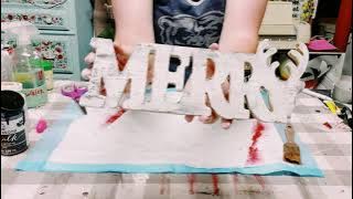 Dollar Tree Buffalo Check Merry Sign