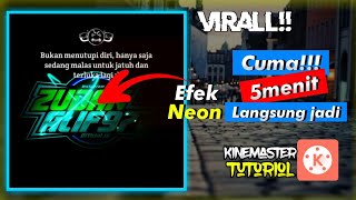 Keren parah!!  Cara membuat video literasi efek neon terbaru no ribet
