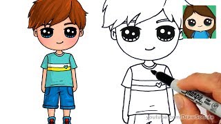 boy draw easy cartoon drawing boys drawings