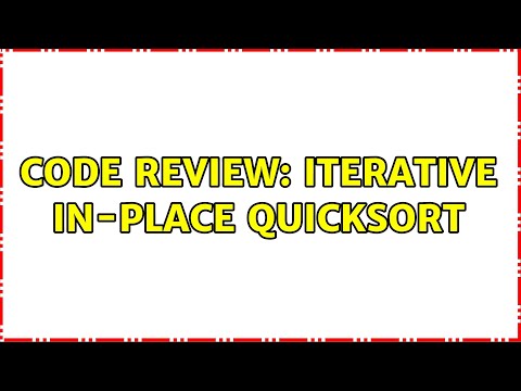Code Review: Iterative in-place quicksort