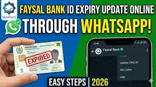 Faysal Bank Id Expiry Update Online Through Whatsapp