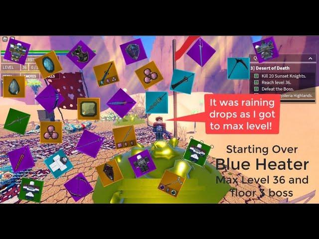 BLUE HEATER HOW TO GET LEGENDARY DROPS FROM BOSS FAST!!! Roblox 