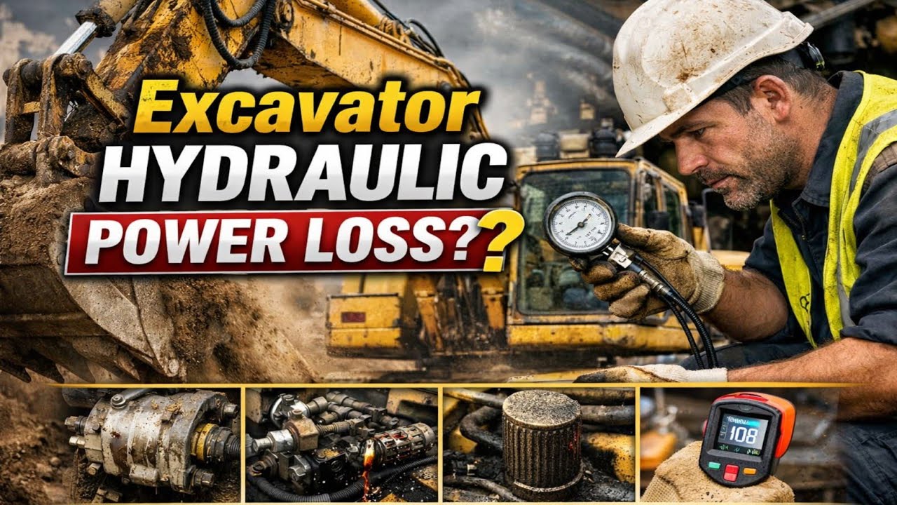 Excavator Hydraulic Power Loss – 5 Real Causes Explained | Field Mechanic Tips